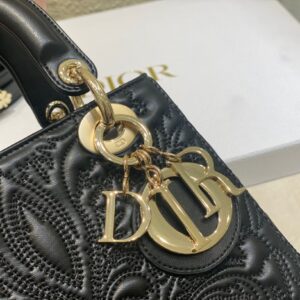 Túi Xách Nữ Hàng Hiệu Dior Lady Họa Tiết Hoa Văn Bắt Mắt 20cm