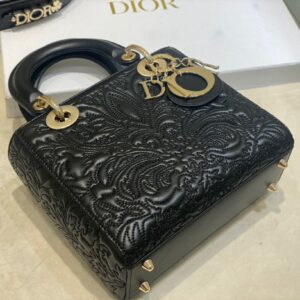 Túi Xách Nữ Hàng Hiệu Dior Lady Họa Tiết Hoa Văn Bắt Mắt 20cm