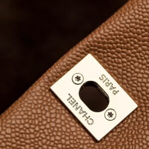 Balo Siêu Cấp Chanel Mini Màu Nâu Trà Sữa 18cm (2)