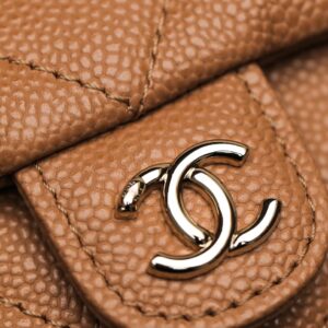 Balo Siêu Cấp Chanel Mini Màu Nâu Trà Sữa 18cm (2)