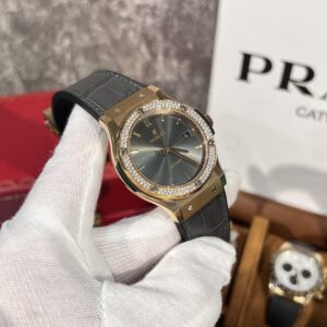 Đồng Hồ Hublot Classic Fusion King Gold Gray Dial Độ Moissanite 42mm (3)