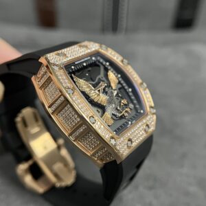 Đồng Hồ Richard Mille RM57-02 Falcon Đính Đá Vỏ Vàng Hồng 42mm