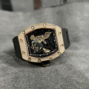 Đồng Hồ Richard Mille RM57-02 Falcon Đính Đá Vỏ Vàng Hồng 42mm