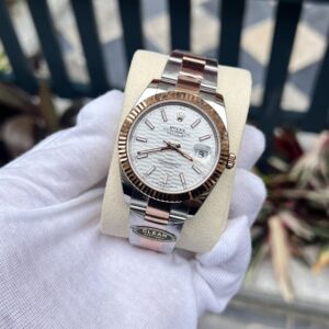Đồng Hồ Rolex DateJust 126331 Replica 11 Mặt Xếp Gạch Màu Trắng 41mm (2)