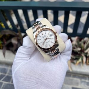 Đồng Hồ Rolex DateJust 126331 Replica 11 Mặt Xếp Gạch Màu Trắng 41mm (2)