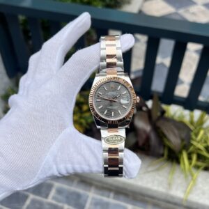 Đồng Hồ Rolex DateJust 126331 Replica 11 Mặt Xếp Gạch Màu Xám 41mm (1)