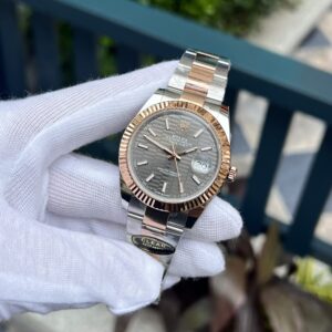 Đồng Hồ Rolex DateJust 126331 Replica 11 Mặt Xếp Gạch Màu Xám 41mm (1)