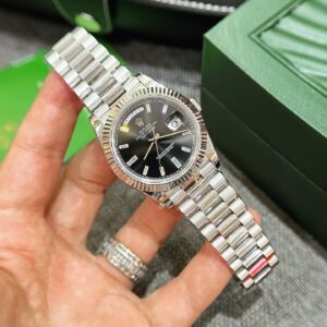 Đồng Hồ Rolex Day-Date 228236 Mặt Đen Cọc Số Đá GM Factory 40mm (2)