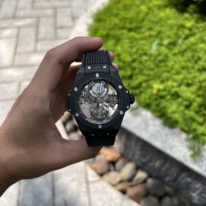 Hublot Big Bang Tourbillon Vỏ Gốm Đen Replica JB Factory 45mm (1)