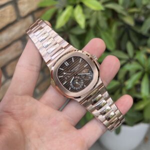Patek Philippe Nautilus 5712 Bọc Vàng Hồng Mặt Chocolate GRF 40mm (1)