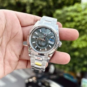 Rolex Sky-Dweller 336934 Replica Mặt Xanh Lá Cây Noob Factory 42mm (13)