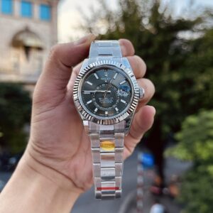 Rolex Sky-Dweller 336934 Replica Mặt Xanh Lá Cây Noob Factory 42mm (13)