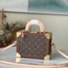 Túi Dạng Hộp Louis Vuitton LV Valisette Tresor Monogram 22.5x14.5x11 (2)