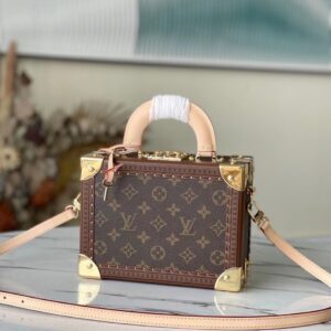 Túi Dạng Hộp Louis Vuitton LV Valisette Tresor Monogram 22.5x14.5x11 (2)