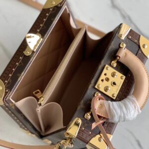 Túi Dạng Hộp Louis Vuitton LV Valisette Tresor Monogram 22.5x14.5x11 (2)