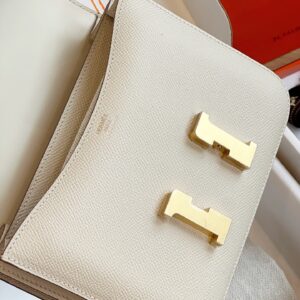 Túi Đeo Chéo Hermes Constance Nữ Màu Trắng Replica 11 19cm (2)