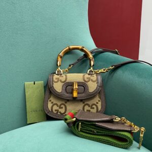Túi Gucci Quai Trúc Họa Tiết Logo Hãng Cao Cấp 17cm (1)