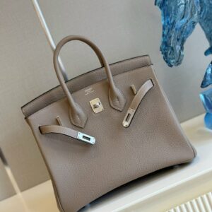 Túi Hermes Birkin Mix Phw Togo Màu Xám Rep 11 Cao Cấp 25cm (2)