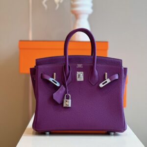 Túi Hermes Birkin Mix Phw Togo Nữ Màu Tím Replica 11 Cao Cấp 25cm (2)
