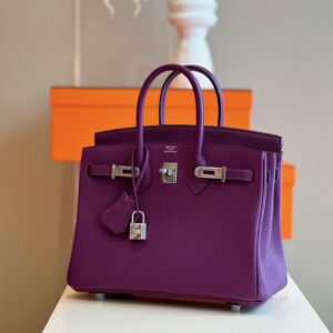 Túi Hermes Birkin Mix Phw Togo Nữ Màu Tím Replica 11 Cao Cấp 25cm (2)