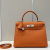 Túi Hermes Kelly Da Epson Replica 11 Nữ Màu Cam Khóa Bạc 28cm (2)