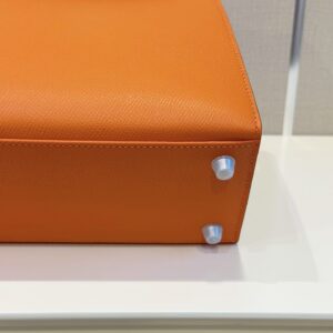 Túi Hermes Kelly Da Epson Replica 11 Nữ Màu Cam Khóa Bạc 28cm (2)