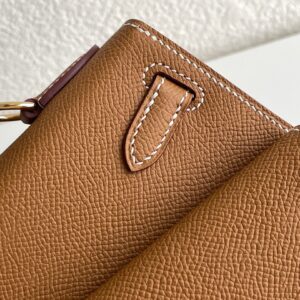 Túi Hermes Mini Kelly Sellier Siêu Cấp Khâu Tay Màu Nâu 21cm (1)