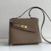 Túi Hermes Mini Kelly Sellier Siêu Cấp Màu Ghi 21cm (2)