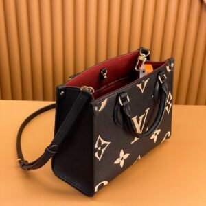 Túi Louis Vuitton LV On The Go Họa Tiết Dập Chìm Replica 11 Cao Cấp 25cm (2)