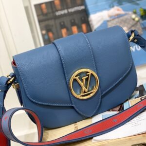 Túi Louis Vuitton LV Pont 9 Siêu Cấp Màu Xanh 24mm (2)