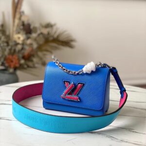 Túi Louis Vuitton LV Twist Màu Xanh Replica 11 Cao Cấp 24cm (2)