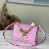 Túi Louis Vuitton LV Twist Nữ Màu Hồng Khóa Vàng Replica 11 24cm (2)