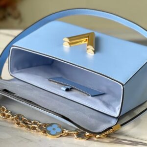 Túi Louis Vuitton LV Twist Nữ Màu Xanh Khóa Vàng Replica 11 24cm (2)