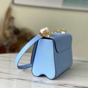 Túi Louis Vuitton LV Twist Nữ Màu Xanh Khóa Vàng Replica 11 24cm (2)