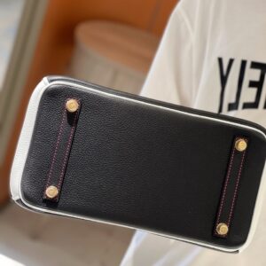 Túi Nữ Cao Cấp Hermes Birkin 30 Togo Ghw Mix 2 Màu Trắng Đen 30cm (2)