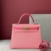 Túi Nữ Cao Cấp Hermes Kelly Da Epsom Mix 2 Màu Hồng 28cm (2)