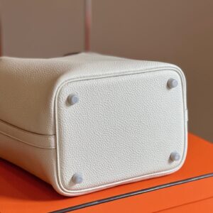 Túi Siêu Cấp Hermes Picotin 18 Togo Nữ Màu Trắng 18cm (2)