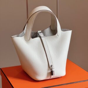Túi Siêu Cấp Hermes Picotin 18 Togo Nữ Màu Trắng 18cm (2)
