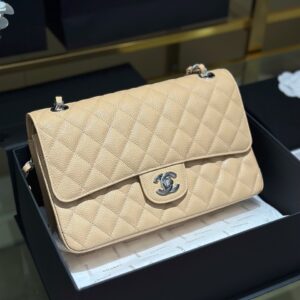 Túi Xách Cao Cấp Chanel Classic Khóa Bạc 25cm (2)