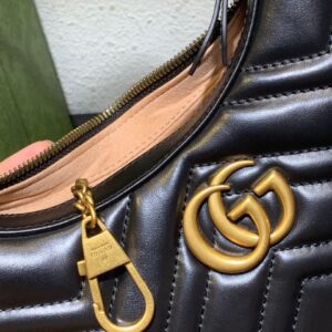 Túi Xách Cao Cấp Gucci GG Marmont Half Moon Màu Đen 24cm (2)