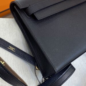 Túi Xách Cao Cấp Hermes Elan Da cherver Màu Đen 27 (2)