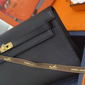 Túi Xách Cao Cấp Hermes Elan Da cherver Màu Đen 27 (2)