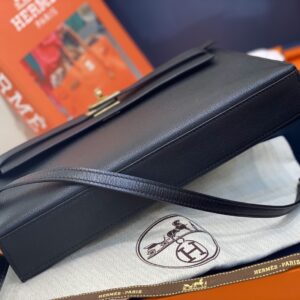 Túi Xách Cao Cấp Hermes Elan Da cherver Màu Đen 27 (2)