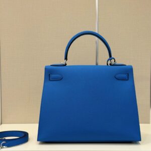 Túi Xách Cao Cấp Hermes Kelly Màu Xanh Dương 28cm (2)