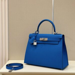 Túi Xách Cao Cấp Hermes Kelly Màu Xanh Dương 28cm (2)