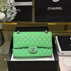 Túi Xách Chanel Classic Flap Bag Medium Cao Cấp Màu Xanh 25cm (2)