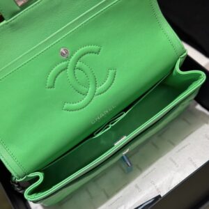 Túi Xách Chanel Classic Flap Bag Medium Cao Cấp Màu Xanh 25cm (2)