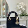 Túi Xách Dior Lady Lizard Da Thằn Lằn Siêu Cấp Màu Đen 17x15x7cm (2)