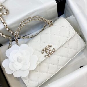 Túi Xách Hàng Hiệu Chanel Woc Siêu Cấp Màu Trắng 18cm (1)