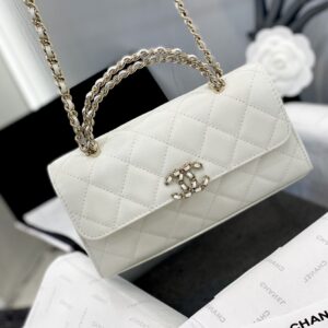Túi Xách Hàng Hiệu Chanel Woc Siêu Cấp Màu Trắng 18cm (1)